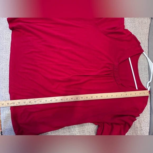 Coldwater Creek Red Women’s Plus Long Sleeve Crew Neck T-Shirt Sz 3X - Picture 8 of 8